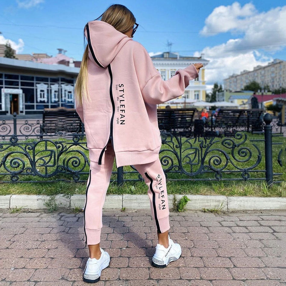 2 Piece Set Women Joggers Tracksuit