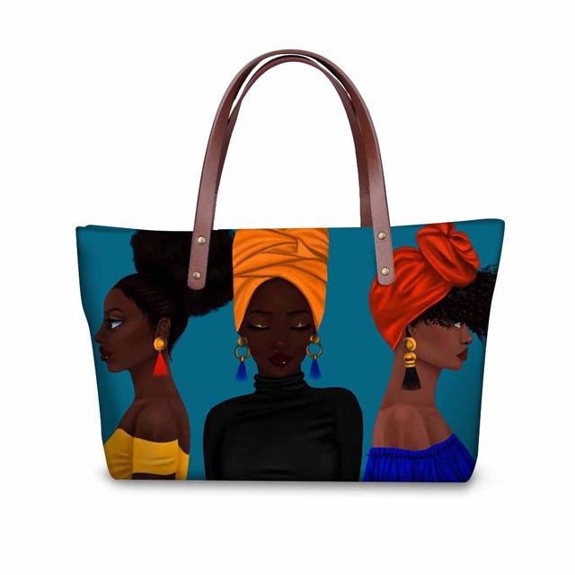 African Girls Pattern Purse Set