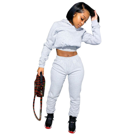 Sweat Suit Joggers Sweatpants and Hoodie Set- Fleece