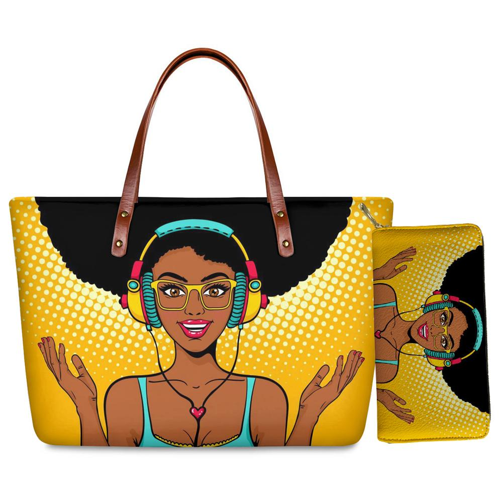 African Girls Pattern Purse Set