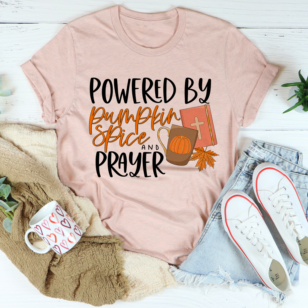 Powered by Pumpkin Spice & Prayer T-Shirt