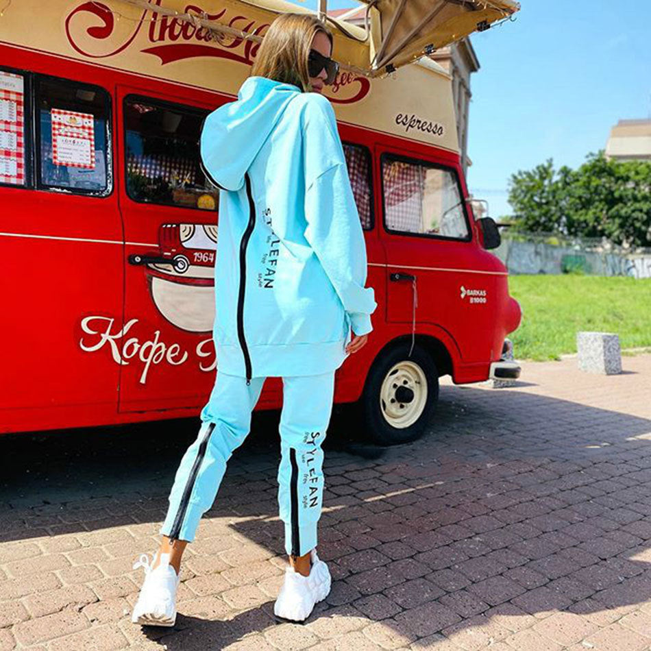 2 Piece Set Women Joggers Tracksuit