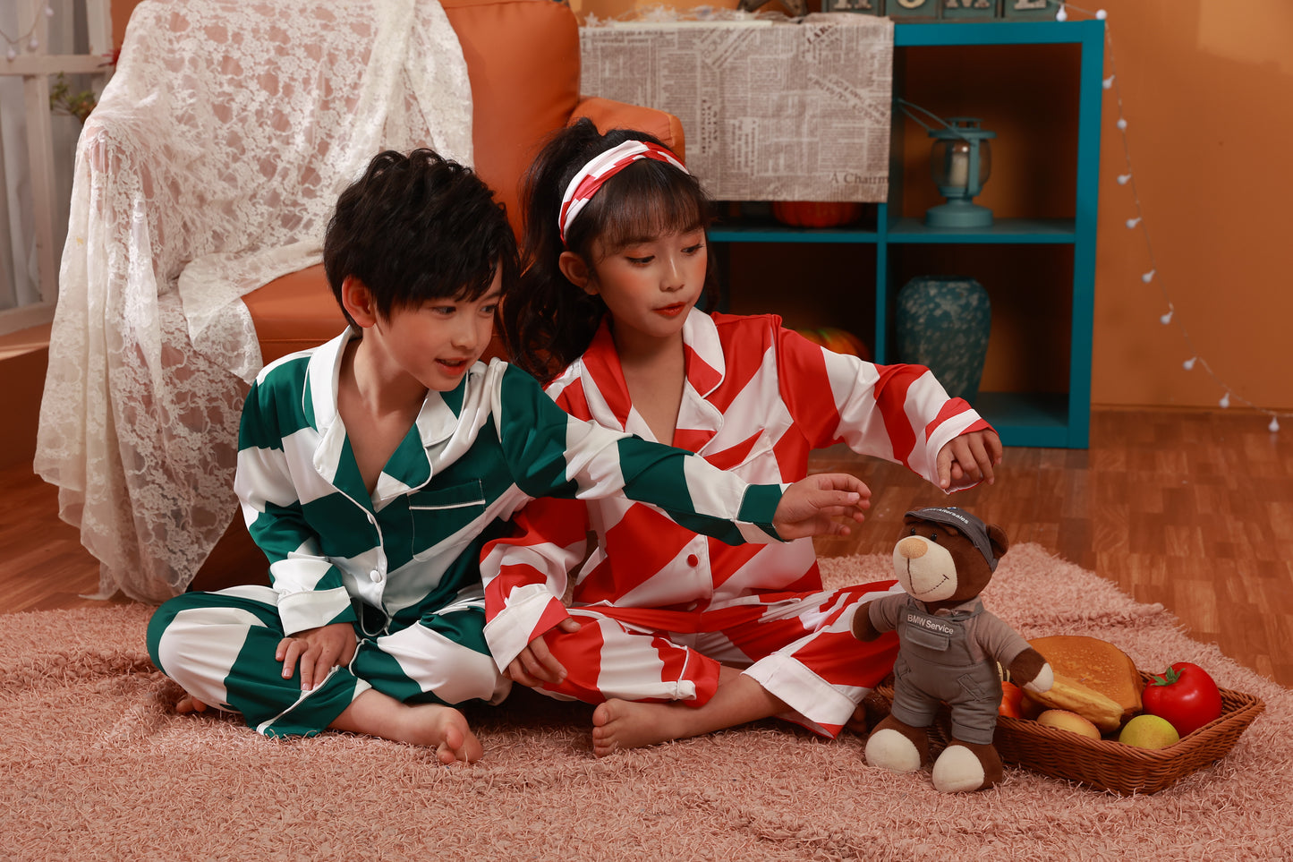 Luxury Christmas Pajamas Kids-Silk